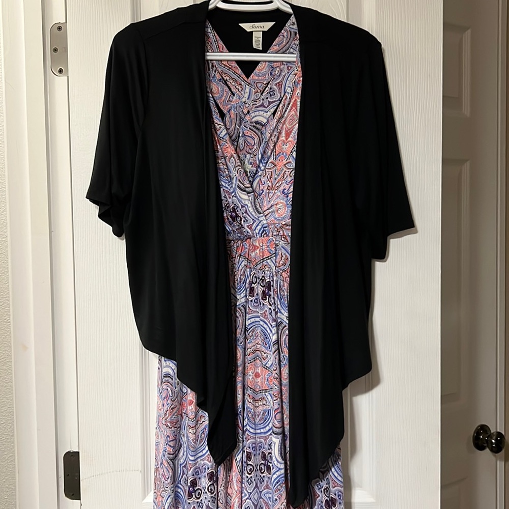 Soma Black Open drape Cardigan Large